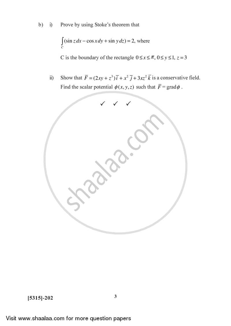 Multivariable Calculus 2 2017-2018 - B.Sc. - Semester 4 (SYBSc) - University of Pune question paper with PDF download
