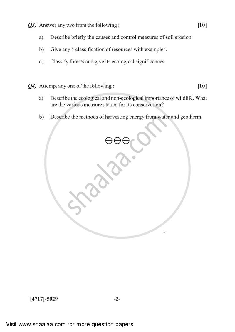 Natural Resources, Energy and Their Management 2014-2015 - B.Sc. - Semester 3 (SYBSc) - University of Pune question paper with PDF download