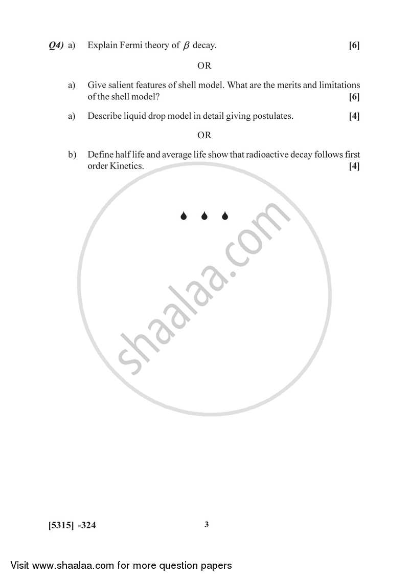 Nuclear Chemistry 2017-2018 - B.Sc. - Semester 5 (TYBSc) - University of Pune question paper with PDF download