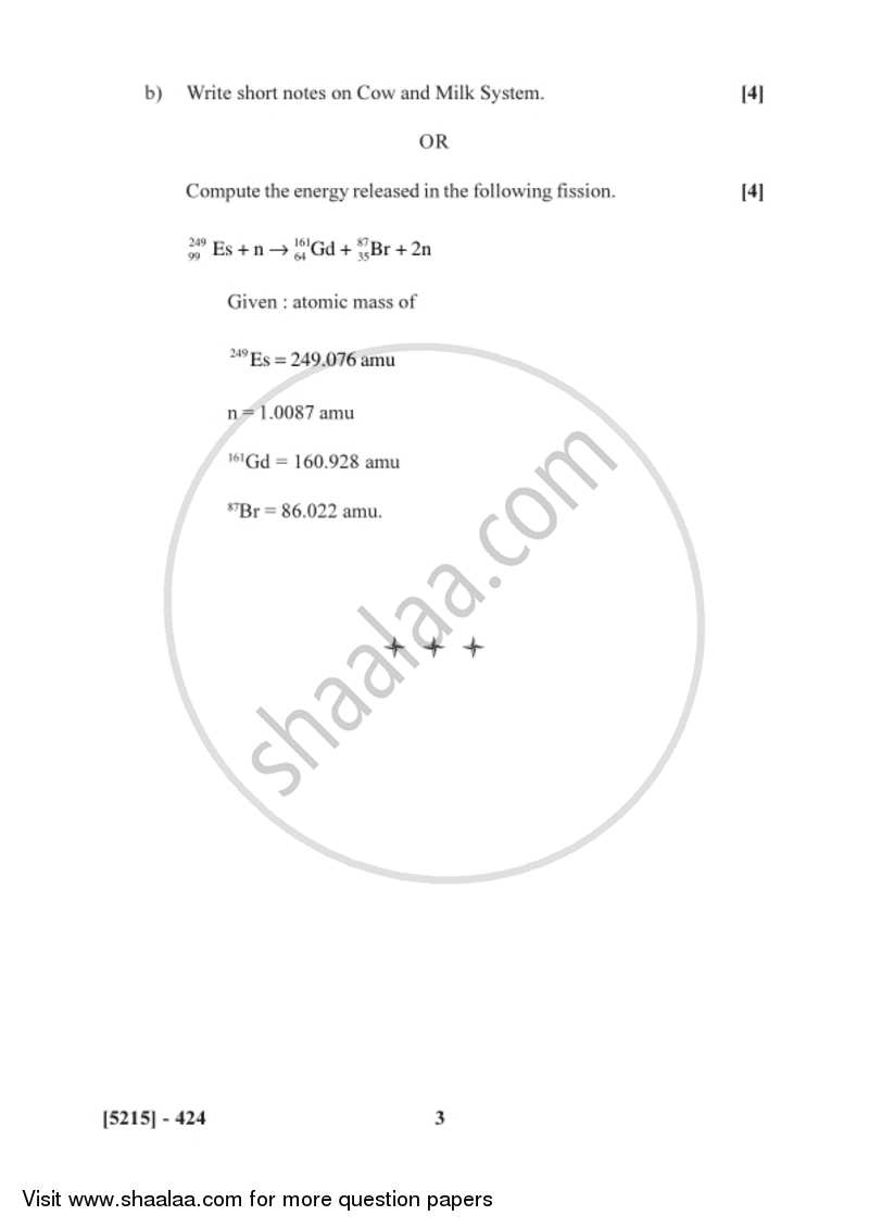 Nuclear Chemistry 2017-2018 - B.Sc. - Semester 6 (TYBSc) - University of Pune question paper with PDF download