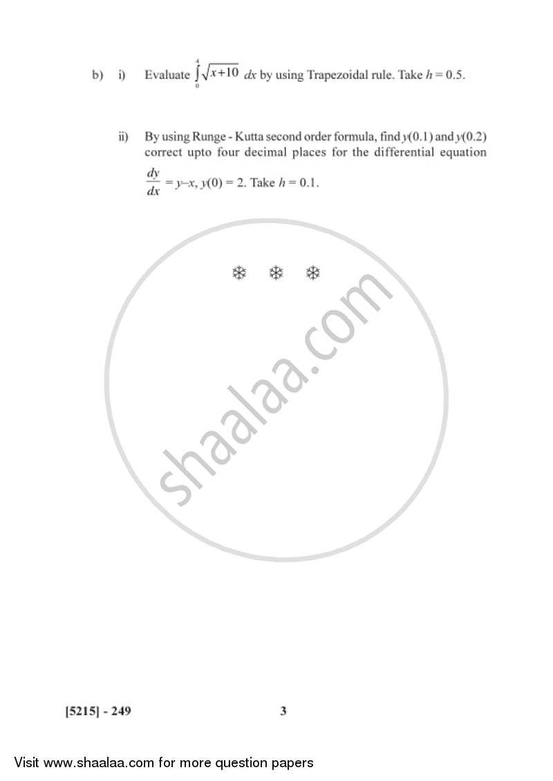 Numerical Methods and It’s Applications 2017-2018 - B.Sc. - Semester 4 (SYBSc) - University of Pune question paper with PDF download