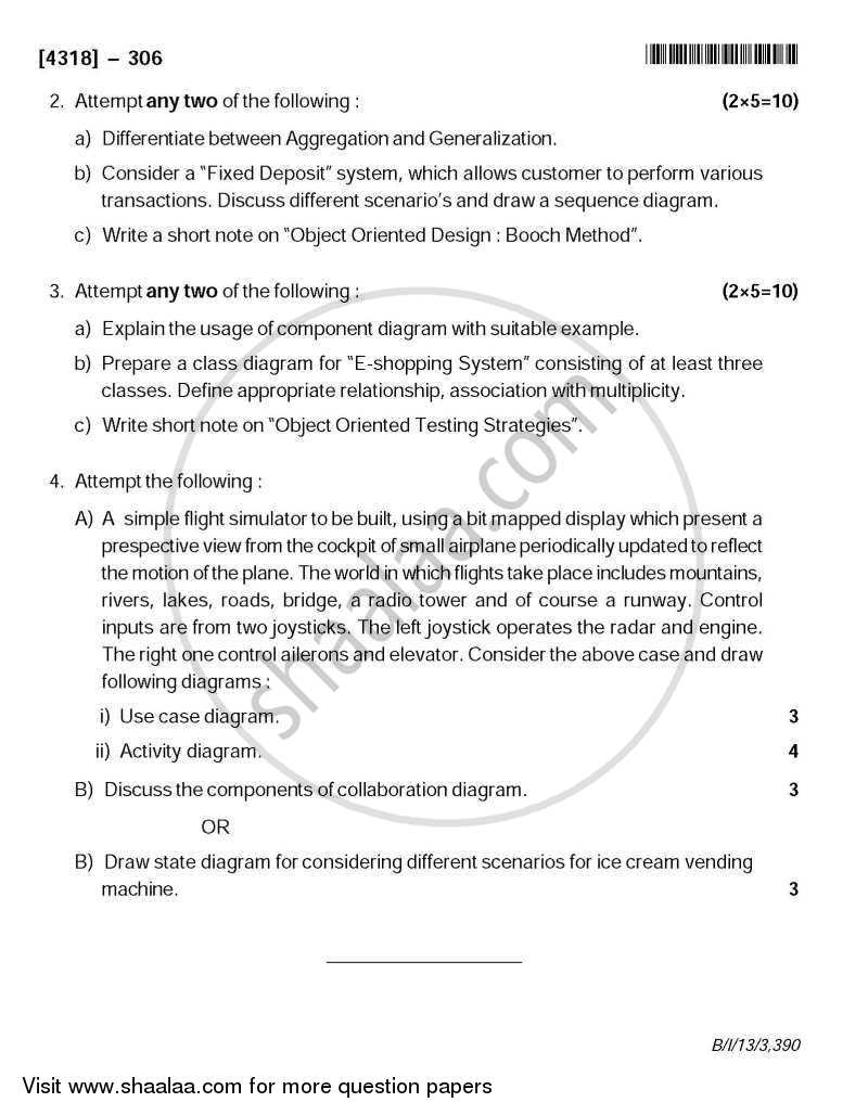 Object Oriented Software Engineering 2013-2014 - B.Sc. - Semester 5 (TYBSc) - University of Pune question paper with PDF download