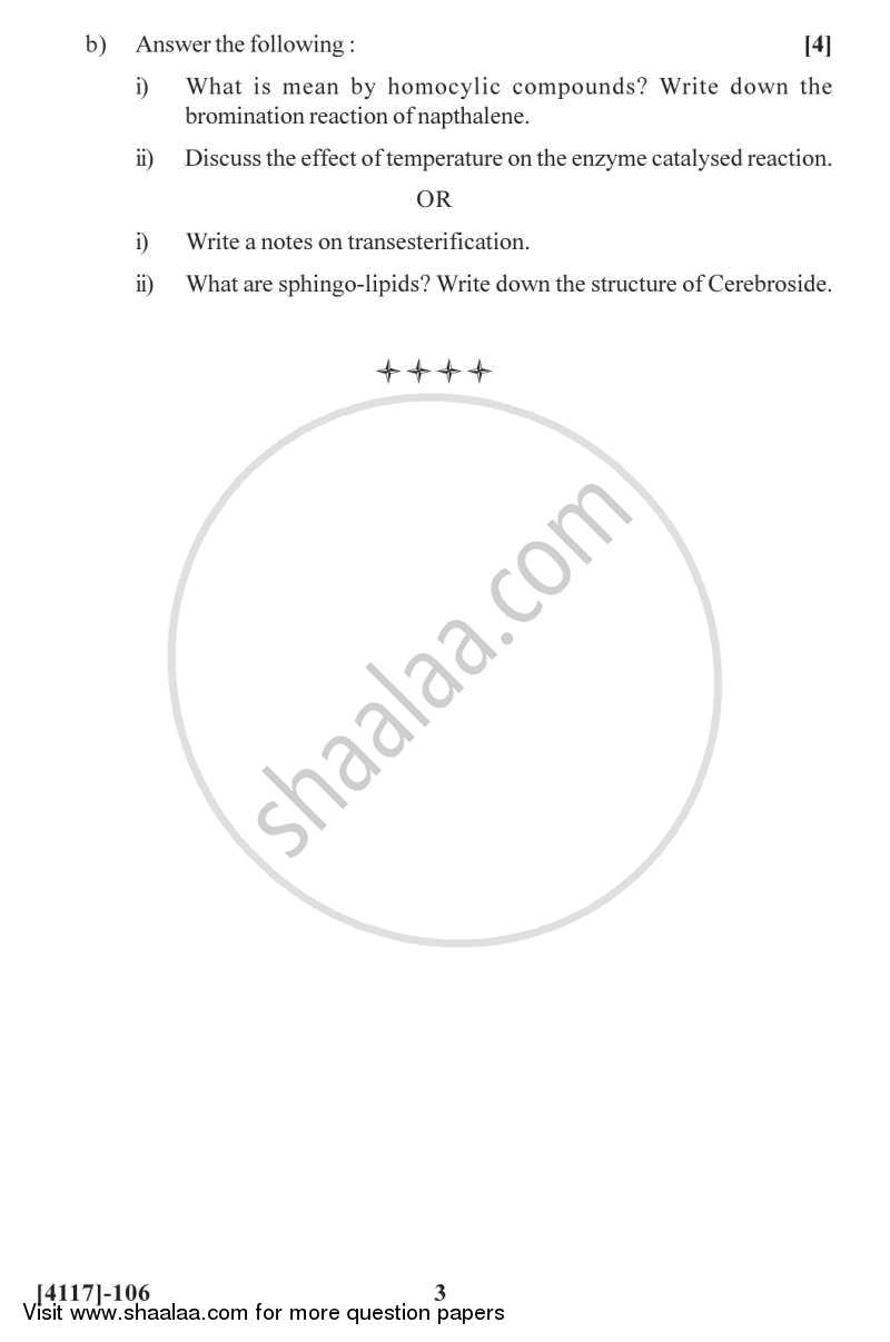 Organic Chemistry 2012-2013 - B.Sc. - Semester 3 (SYBSc) - University of Pune question paper with PDF download