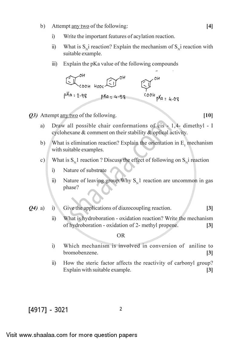 Organic Chemistry 2015-2016 - B.Sc. - Semester 5 (TYBSc) - University of Pune question paper with PDF download