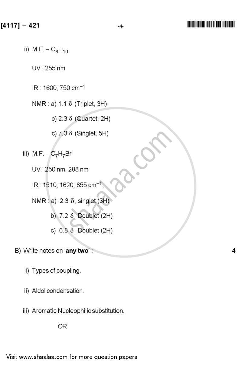 Organic Chemistry 2012-2013 - B.Sc. - Semester 6 (TYBSc) - University of Pune question paper with PDF download