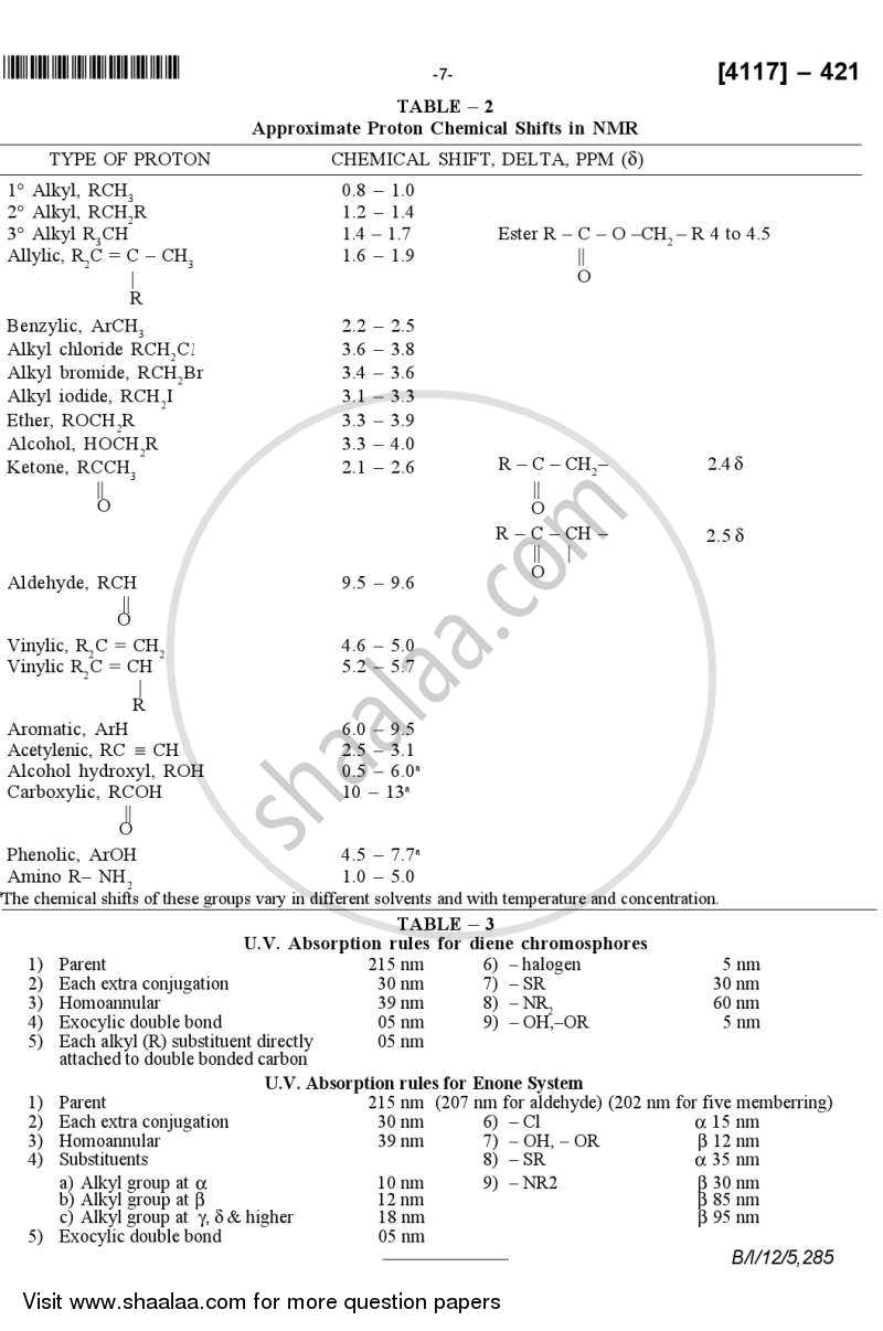 Organic Chemistry 2012-2013 - B.Sc. - Semester 6 (TYBSc) - University of Pune question paper with PDF download