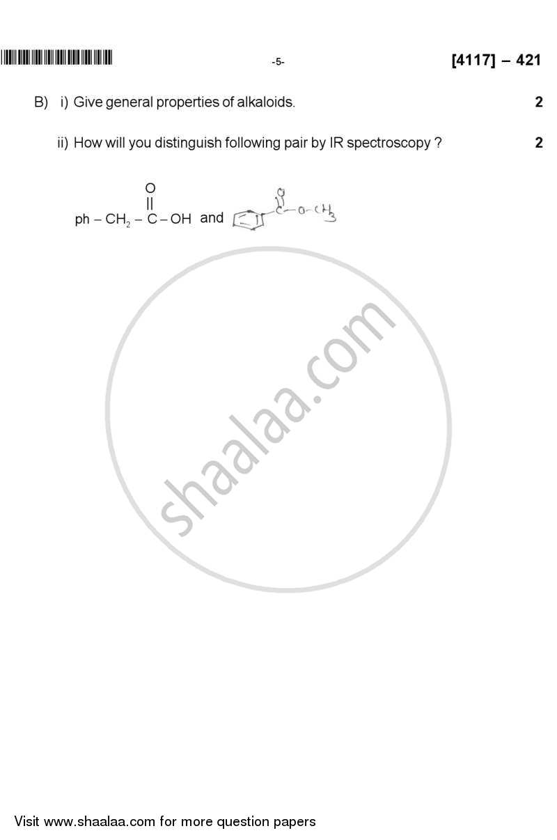 Organic Chemistry 2012-2013 - B.Sc. - Semester 6 (TYBSc) - University of Pune question paper with PDF download