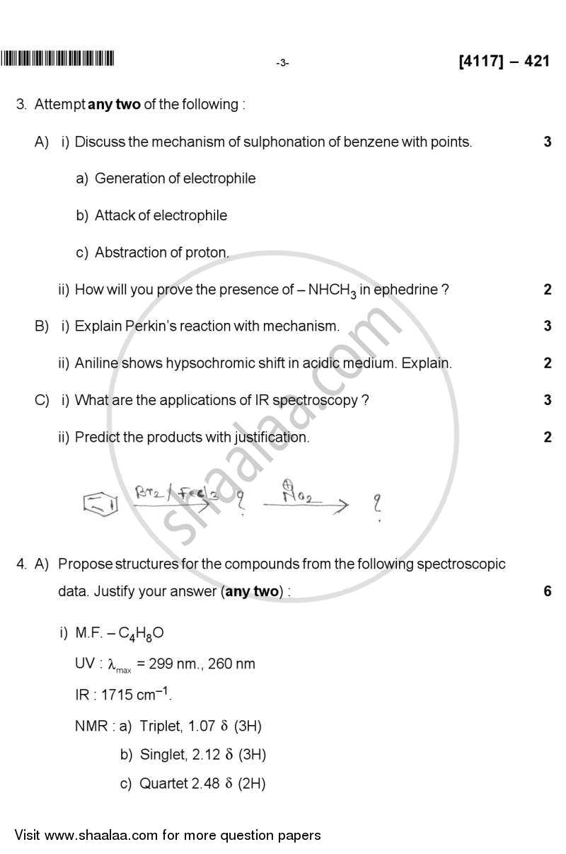 Organic Chemistry 2012-2013 - B.Sc. - Semester 6 (TYBSc) - University of Pune question paper with PDF download