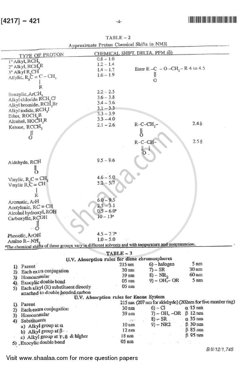 Organic Chemistry 2012-2013 - B.Sc. - Semester 6 (TYBSc) - University of Pune question paper with PDF download