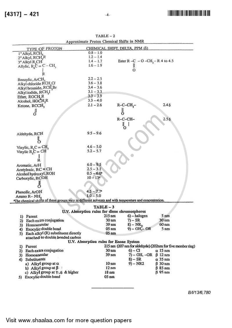 Organic Chemistry 2013-2014 - B.Sc. - Semester 6 (TYBSc) - University of Pune question paper with PDF download