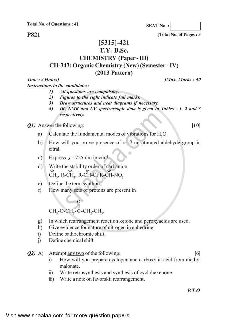 sample organic chemistry research paper