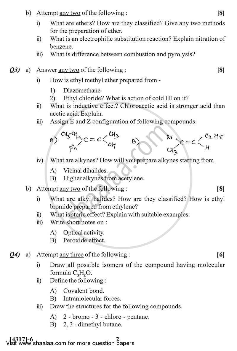 Organic and Inorganic Chemistry 2013-2014 - B.Sc. - Semester 2 (FYBSc) - University of Pune question paper with PDF download