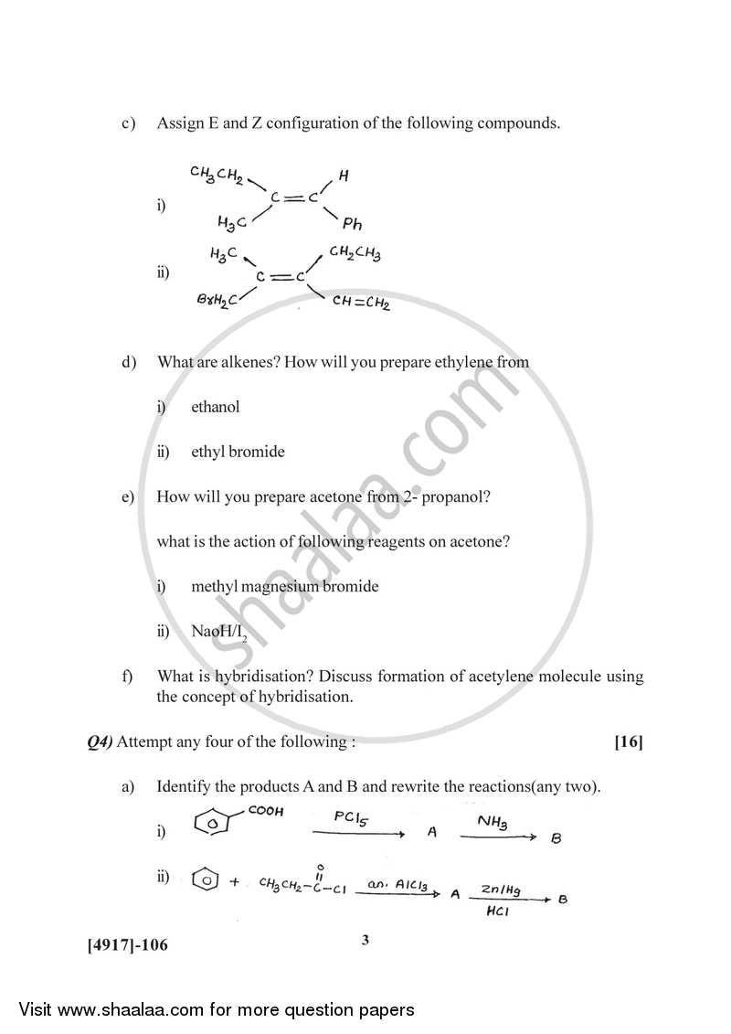 Organic and Inorganic Chemistry 2015-2016 - B.Sc. - Semester 2 (FYBSc) - University of Pune question paper with PDF download