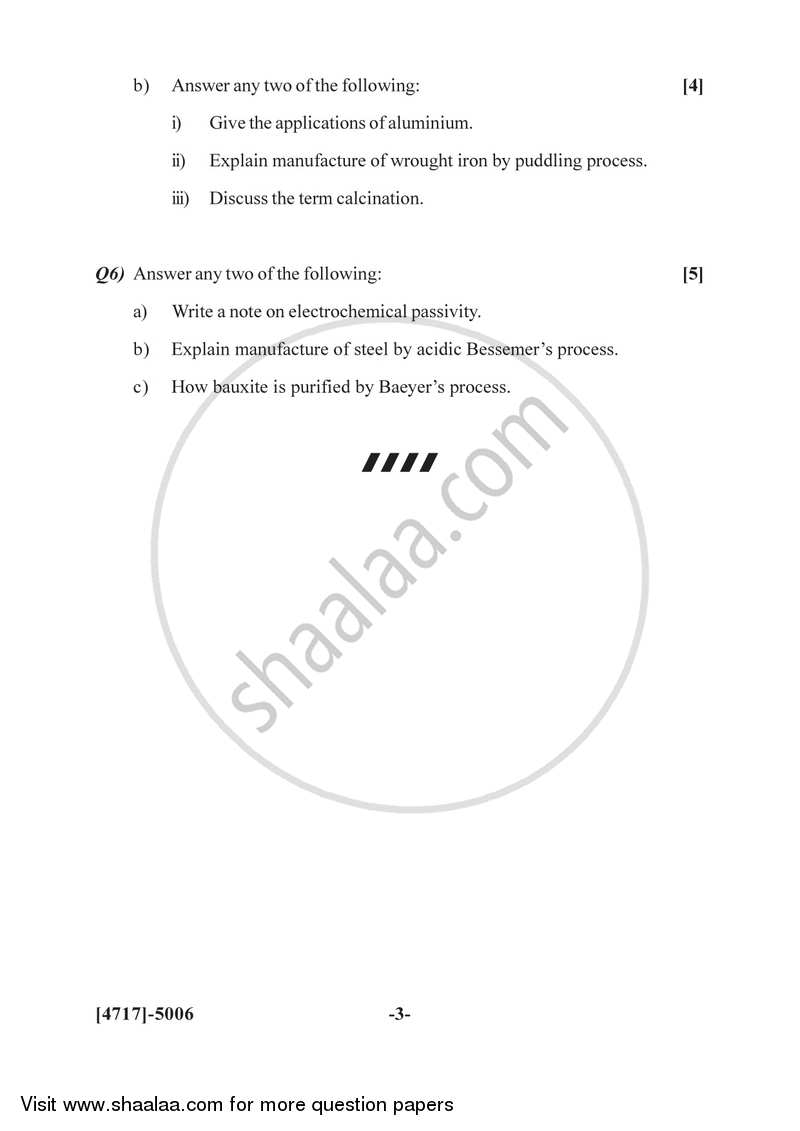 Organic and Inorganic Chemistry 2014-2015 - B.Sc. - Semester 3 (SYBSc) - University of Pune question paper with PDF download