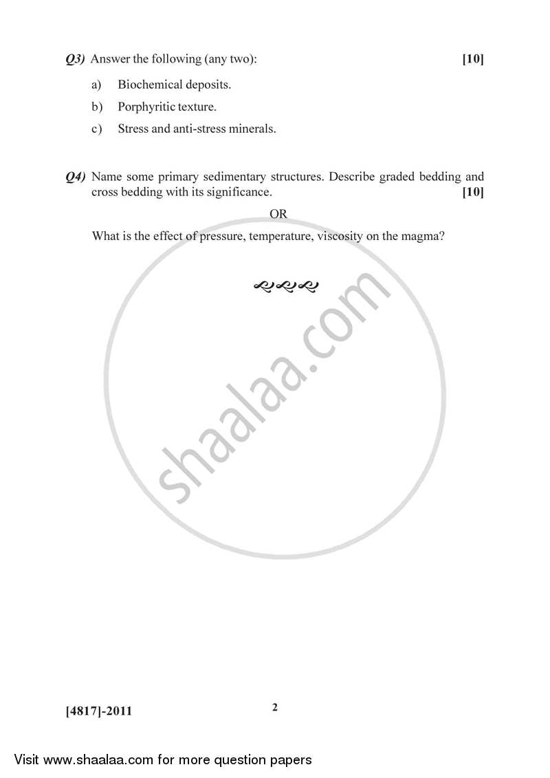 Petrology 2015-2016 - B.Sc. - Semester 4 (SYBSc) - University of Pune question paper with PDF download