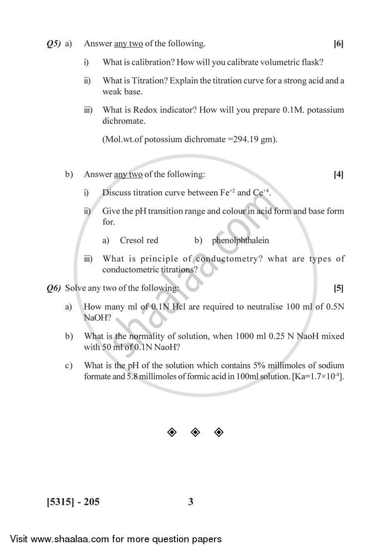 Physical and Analytical Chemistry 2017-2018 - B.Sc. - Semester 3 (SYBSc) - University of Pune question paper with PDF download
