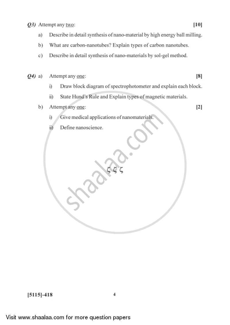Physics of Nanomaterials 2016-2017 - B.Sc. - Semester 6 (TYBSc) - University of Pune question paper with PDF download