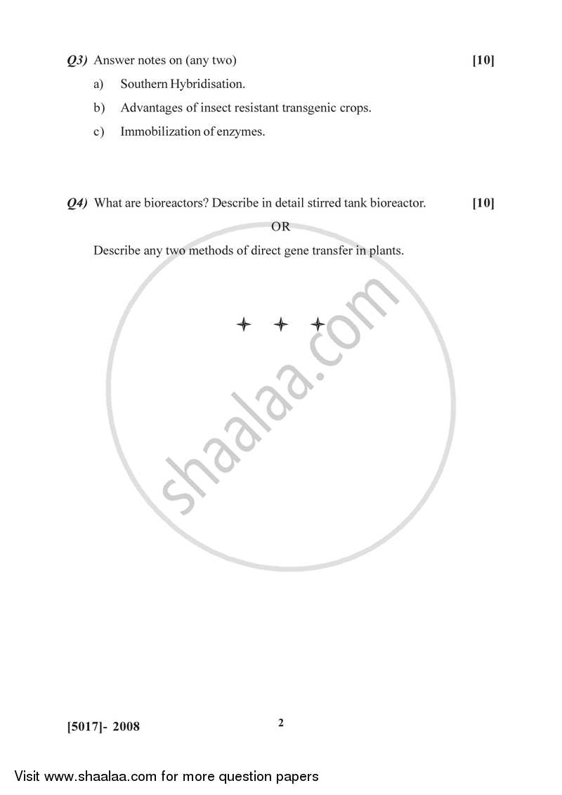 Plant Biotechnology 2016-2017 - B.Sc. - Semester 4 (SYBSc) - University of Pune question paper with PDF download