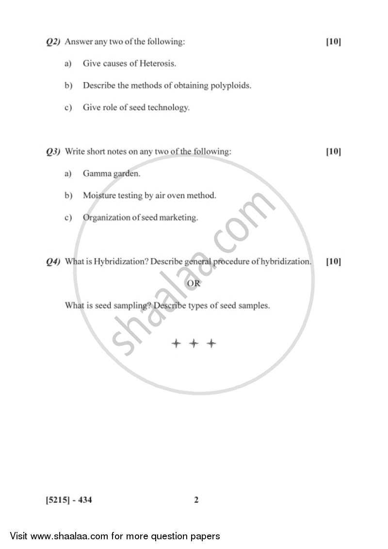 Plant Breeding and Seed Technology 2017-2018 - B.Sc. - Semester 6 (TYBSc) - University of Pune question paper with PDF download