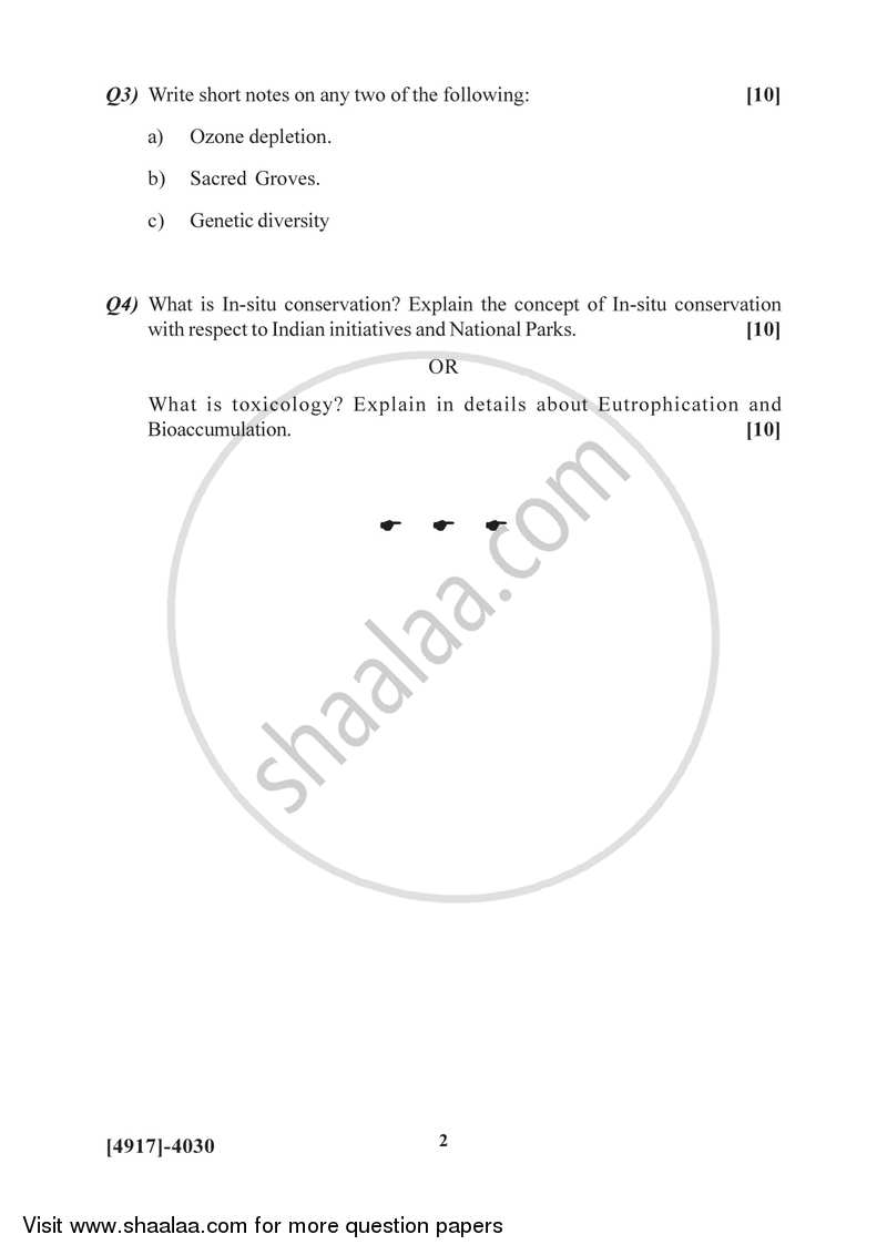 Plant Ecology and Biodiversity 2015-2016 - B.Sc. - Semester 6 (TYBSc) - University of Pune question paper with PDF download