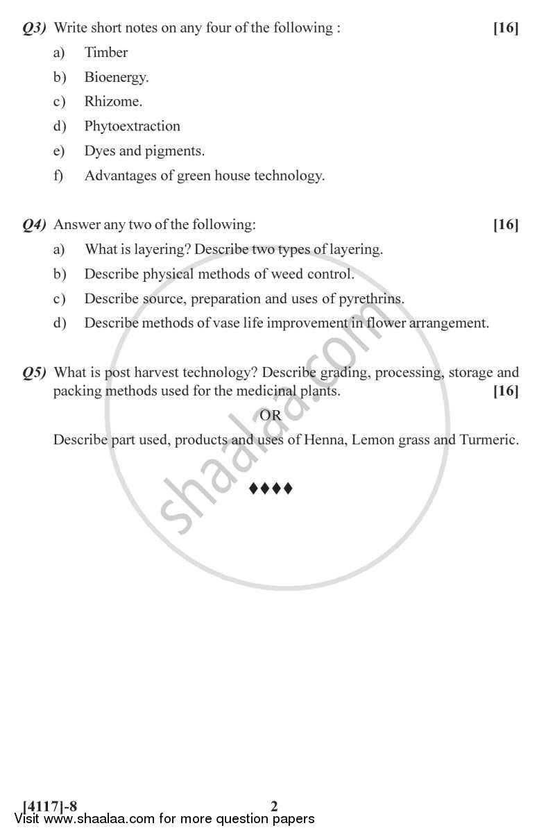 Plant Resources - Management and Utilization 2012-2013 - B.Sc. - Semester 2 (FYBSc) - University of Pune question paper with PDF download