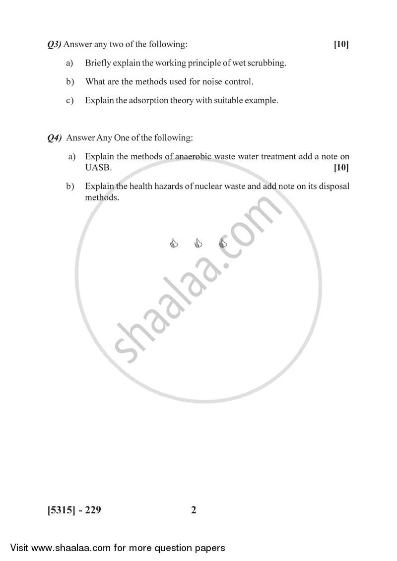 Pollution Control and Environmental Technology 2017-2018 - B.Sc. - Semester 4 (SYBSc) - University of Pune question paper with PDF download