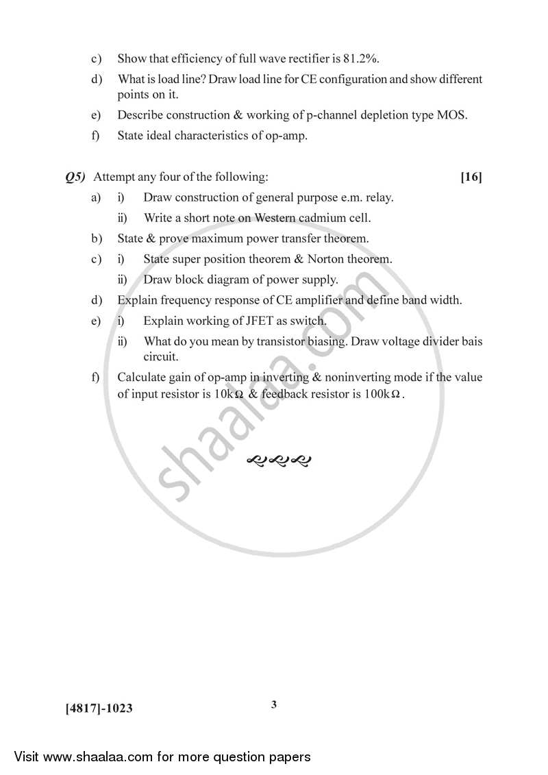Principles of Analog Electronics 2015-2016 - B.Sc. - Semester 2 (FYBSc) - University of Pune question paper with PDF download