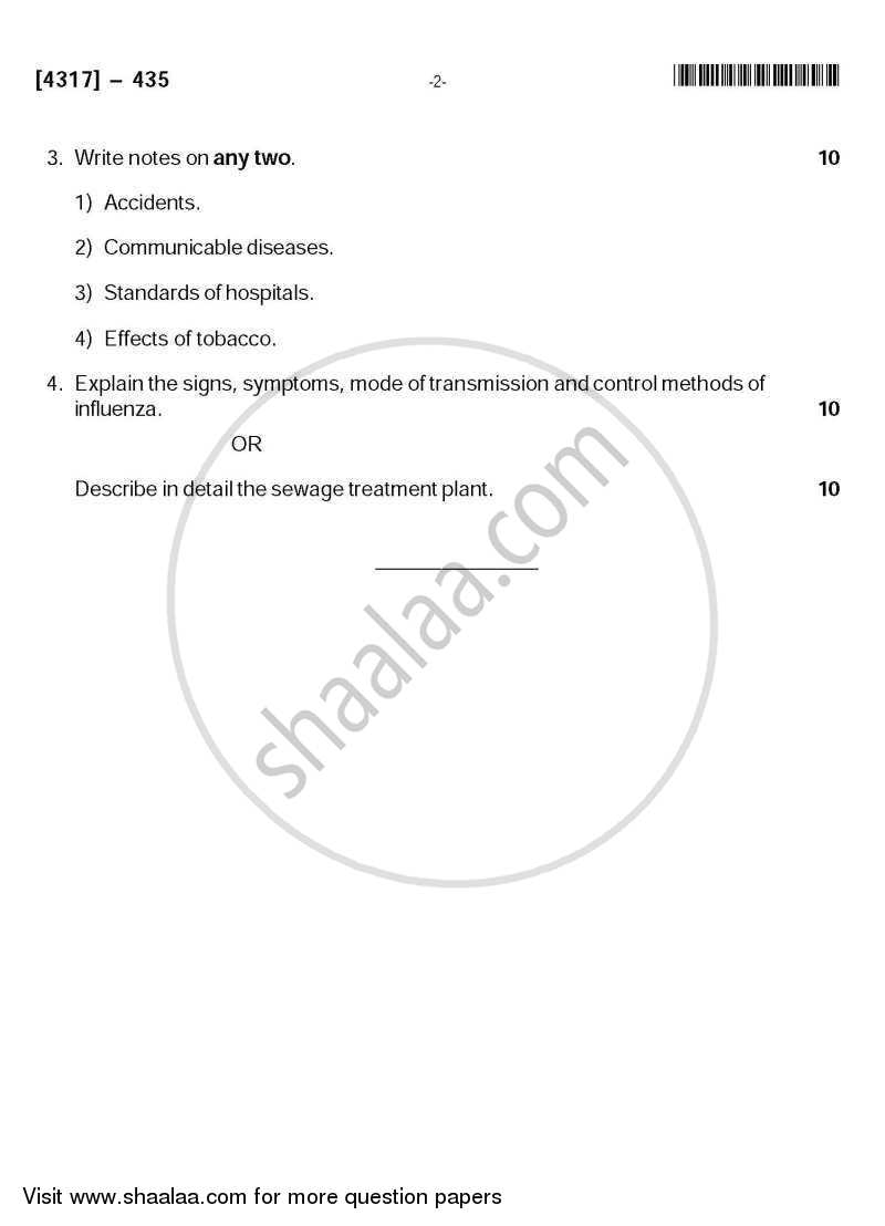Public Health and Hygiene 2013-2014 - B.Sc. - Semester 6 (TYBSc) - University of Pune question paper with PDF download