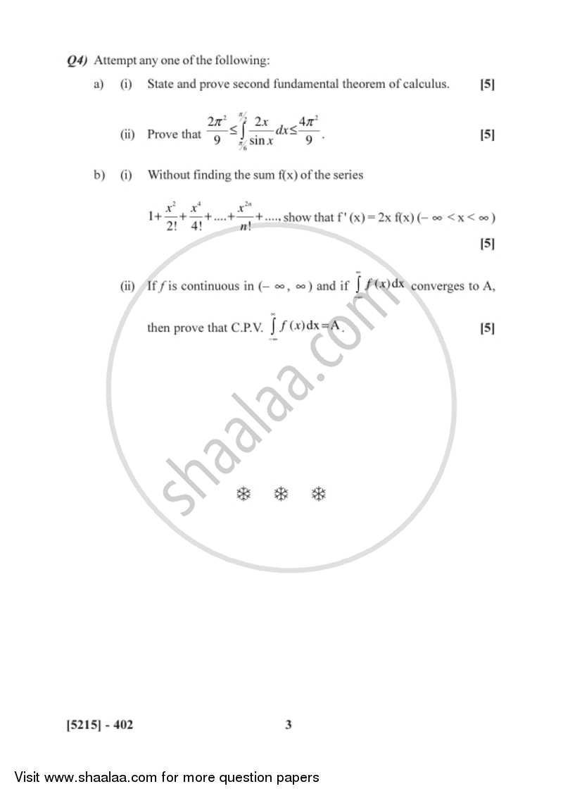 Real Analysis 2 2017-2018 - B.Sc. - Semester 6 (TYBSc) - University of Pune question paper with PDF download