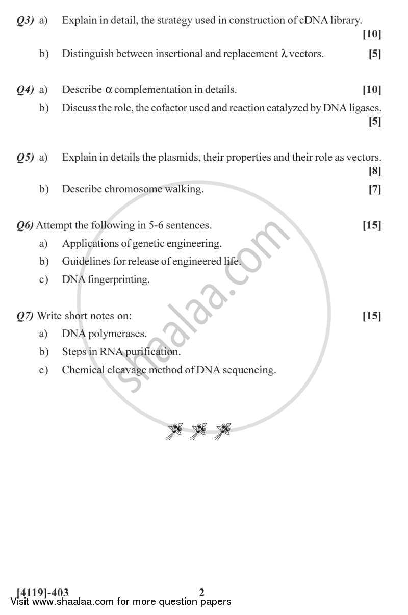 Recombinant DNA Technology 2012-2013 - B.Sc. - Semester 6 (TYBSc) - University of Pune question paper with PDF download