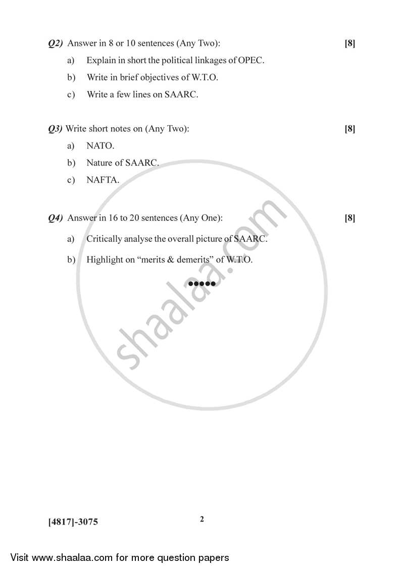 Regional Security System 2015-2016 - B.Sc. - Semester 5 (TYBSc) - University of Pune question paper with PDF download