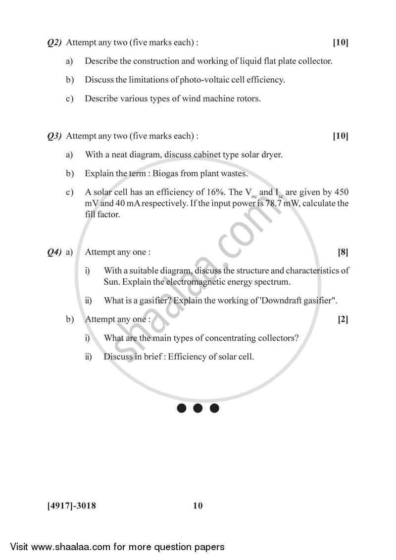 Renewable Energy Sources 2015-2016 - B.Sc. - Semester 5 (TYBSc) - University of Pune question paper with PDF download