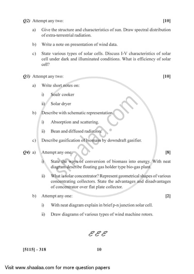 Renewable Energy Sources 2016-2017 - B.Sc. - Semester 5 (TYBSc) - University of Pune question paper with PDF download