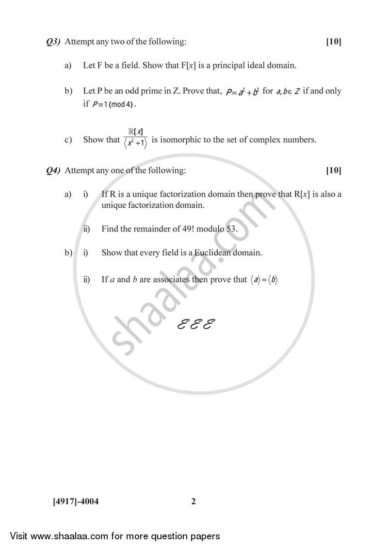 Ring Theory 2015-2016 - B.Sc. - Semester 6 (TYBSc) - University of Pune question paper with PDF download