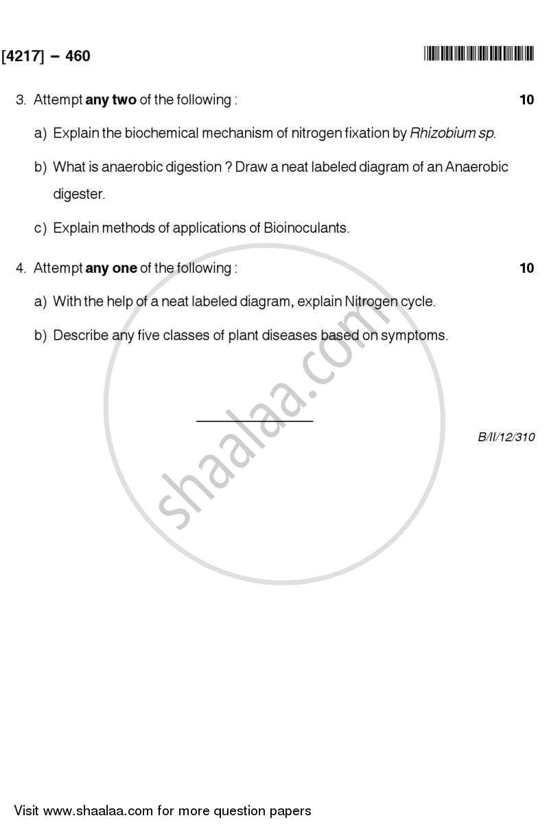 Soil and Agricultural Microbiology 2012-2013 - B.Sc. - Semester 6 (TYBSc) - University of Pune question paper with PDF download