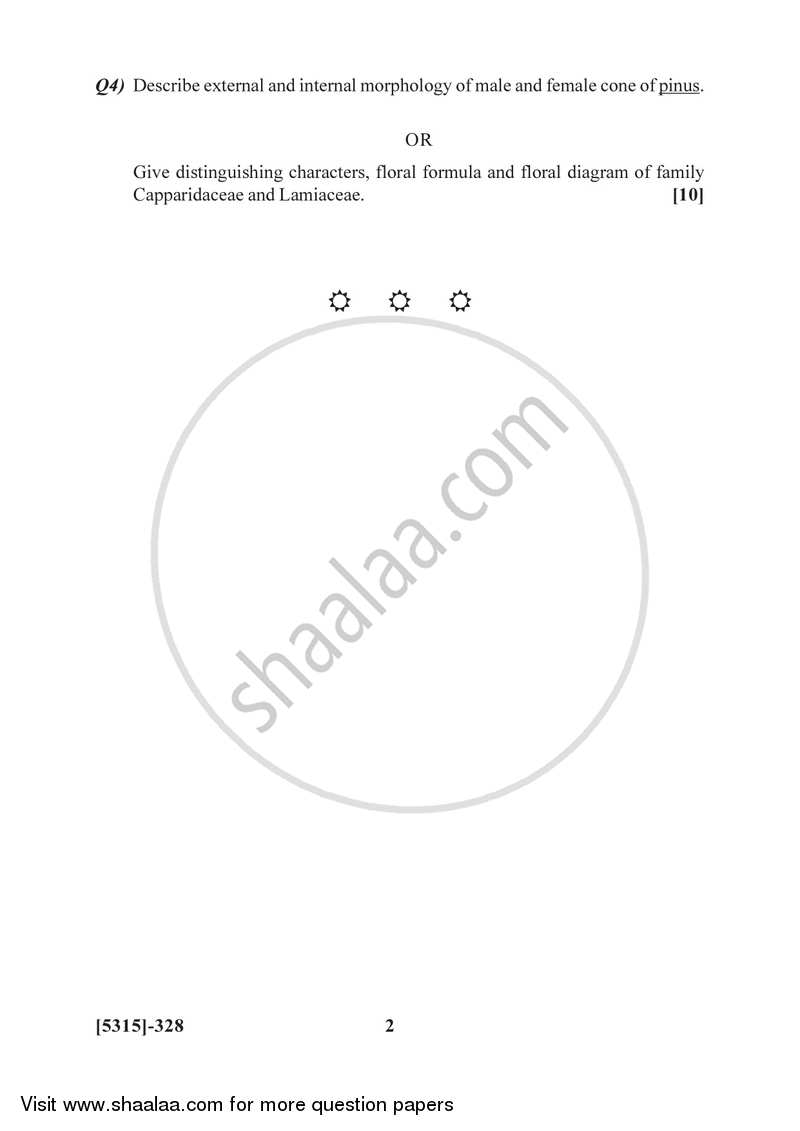 Spermatophyta and Palaeobotany 2017-2018 - B.Sc. - Semester 5 (TYBSc) - University of Pune question paper with PDF download