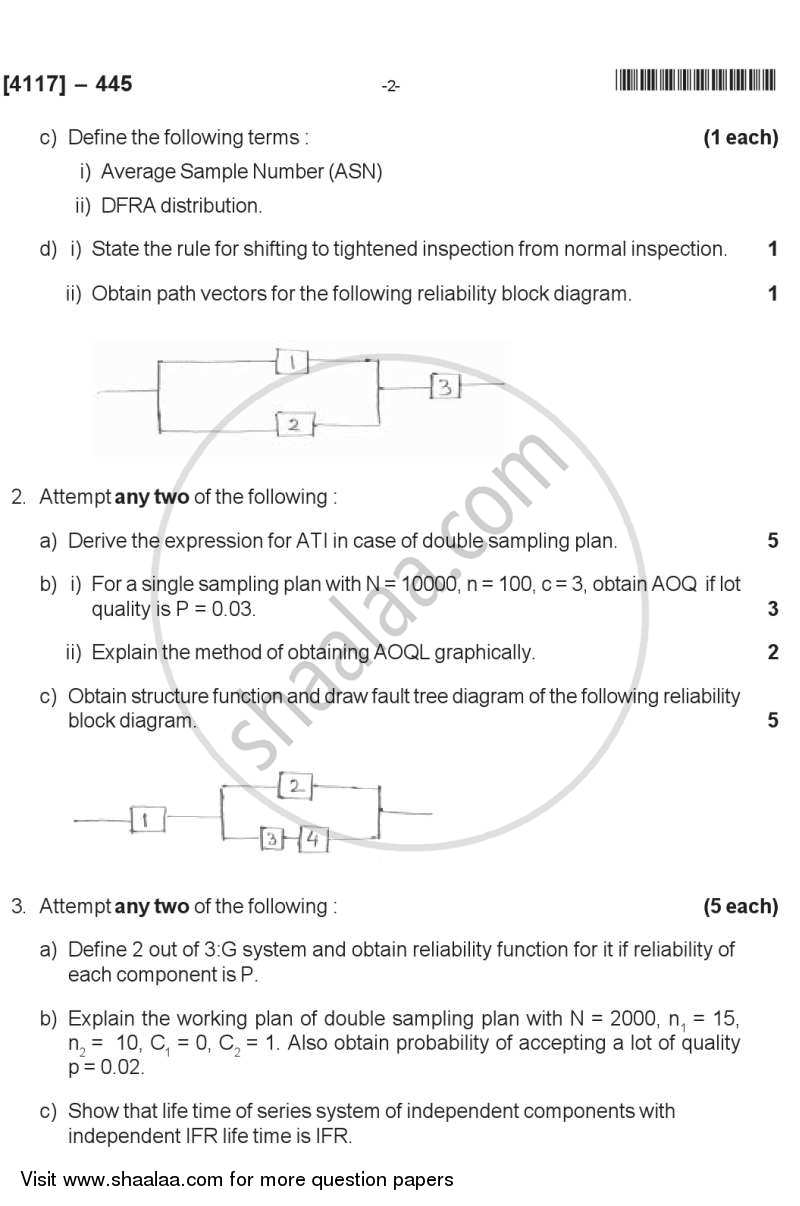 Statistical Process Control (Off Line Methods) 2012-2013 - B.Sc. - Semester 6 (TYBSc) - University of Pune question paper with PDF download