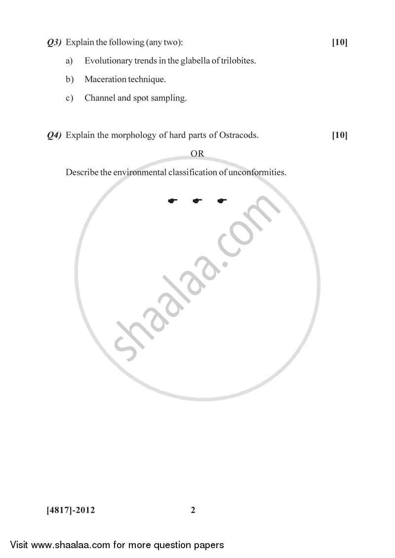 Stratigraphy and Palaeontology 2015-2016 - B.Sc. - Semester 4 (SYBSc) - University of Pune question paper with PDF download