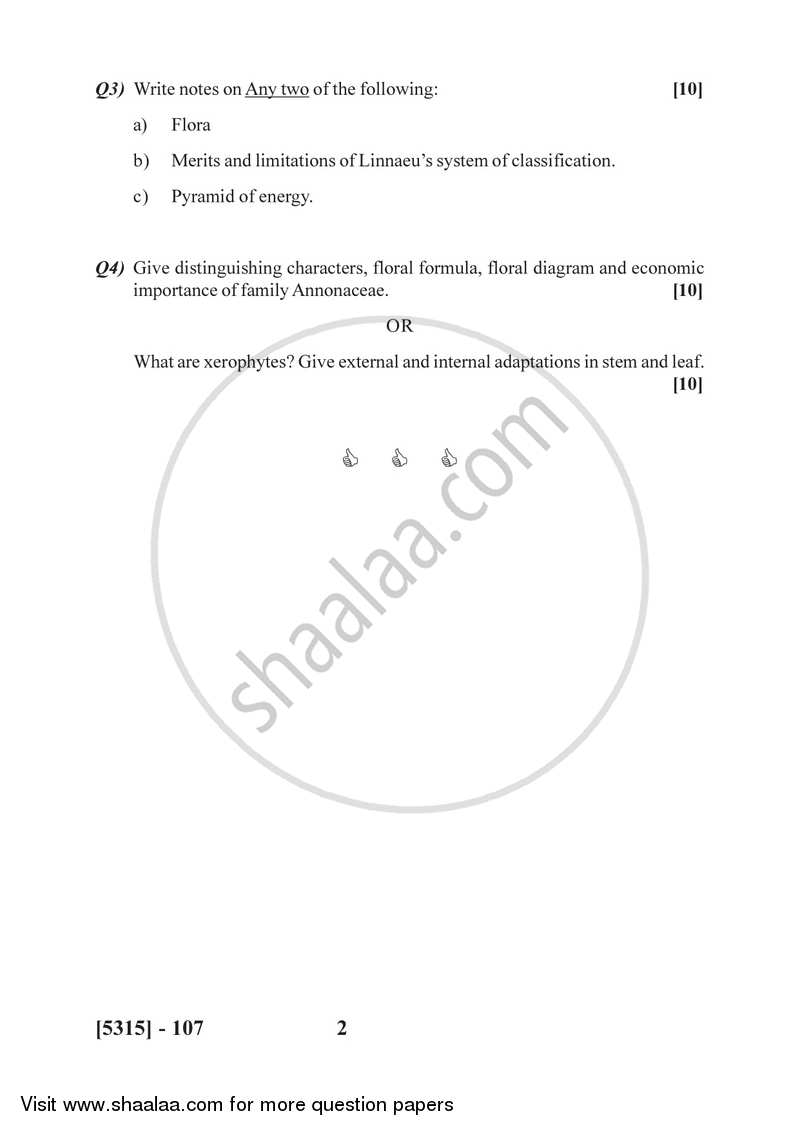 Taxonomy of Angiosperms and Plant Community 2017-2018 - B.Sc. - Semester 3 (SYBSc) - University of Pune question paper with PDF download