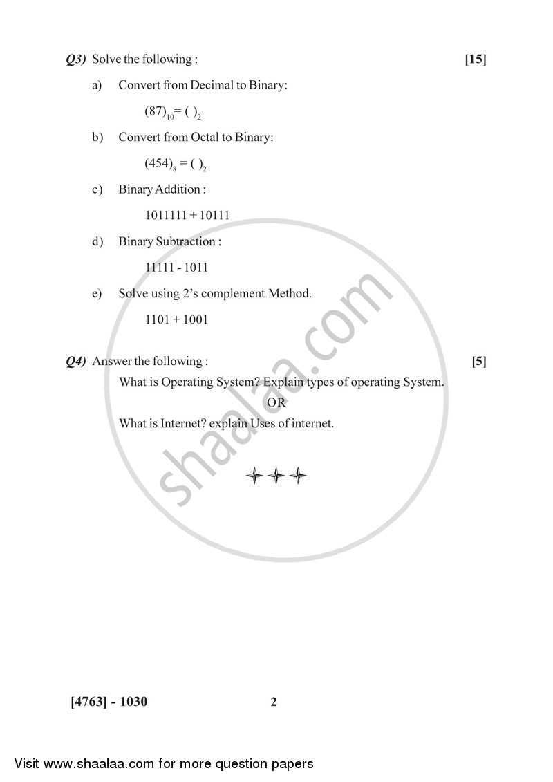 Computer Application 1 2014-2015 F.Y.B.Com Vocational - University of Pune question paper with PDF download