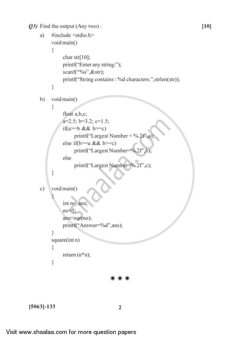 Computer Application 2 2016-2017 F.Y.B.Com Vocational - University of Pune question paper with PDF download