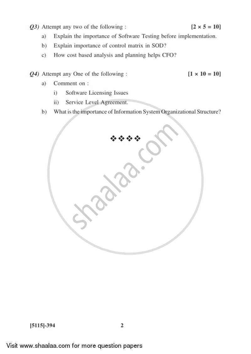 Computer/It Service Management 2016-2017 Semester 5 (FYBSc) - University of Pune question paper with PDF download