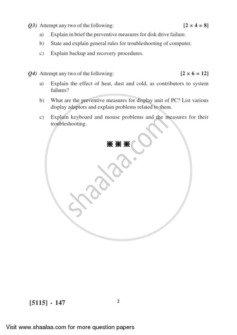 Computer System Management 1 2016-2017 Semester 3 (FYBSc) - University of Pune question paper with PDF download