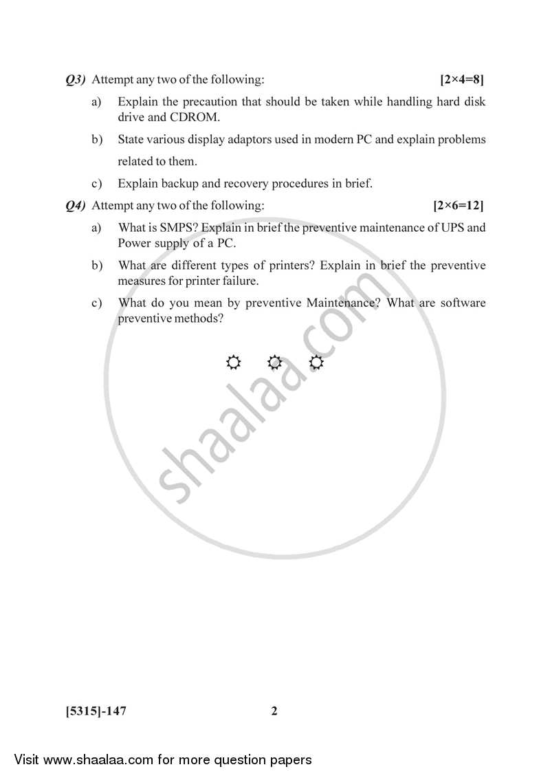 Computer System Management 1 2017-2018 Semester 3 (FYBSc) - University of Pune question paper with PDF download