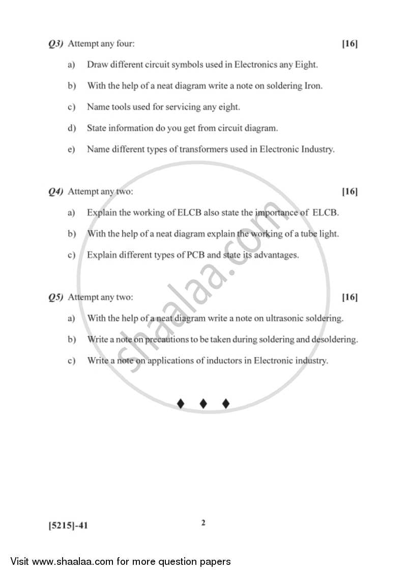 Electronic Components, Circuit and Equipment Assembly 2017-2018 Semester 2 (FYBSc) - University of Pune question paper with PDF download