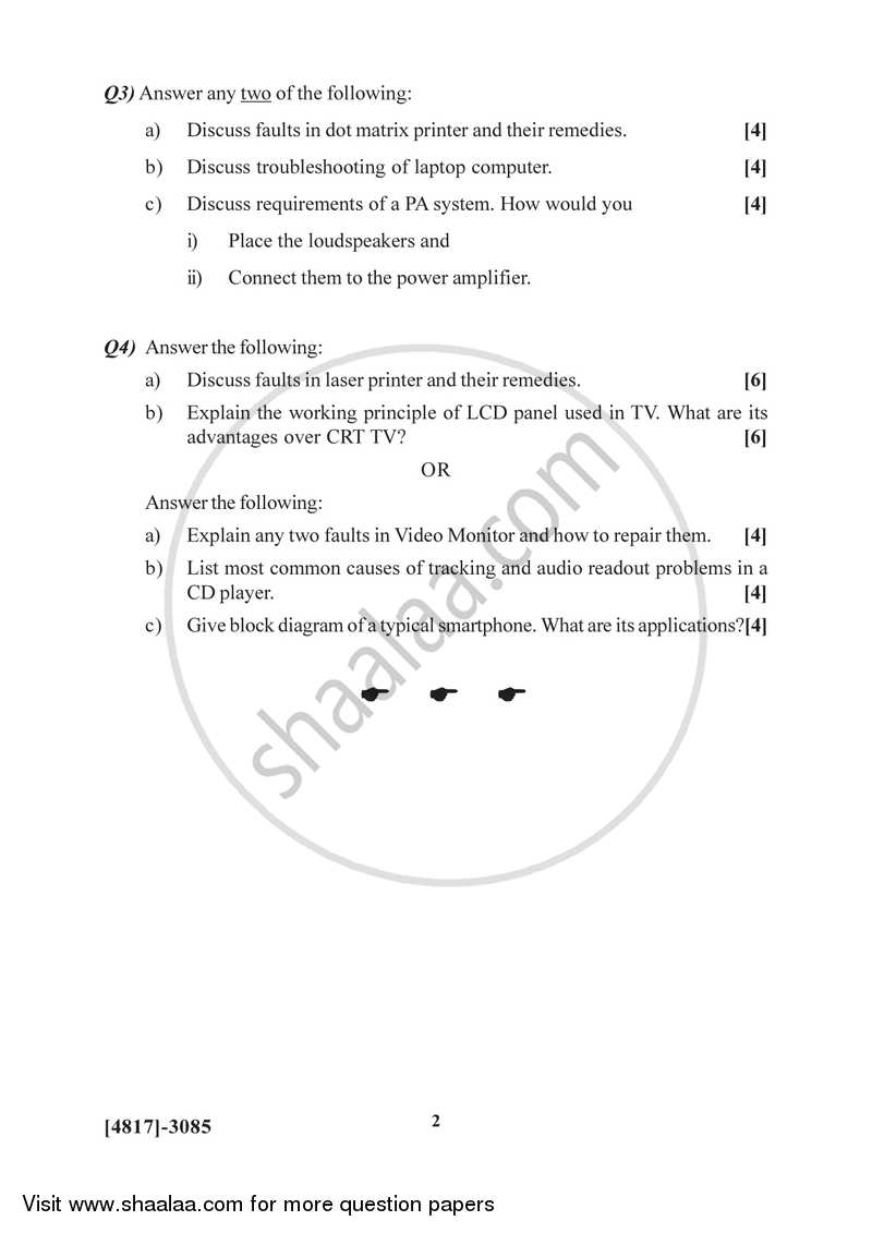 Electronic Equipment Troubleshooting and Repairs 2015-2016 Semester 5 (FYBSc) - University of Pune question paper with PDF download