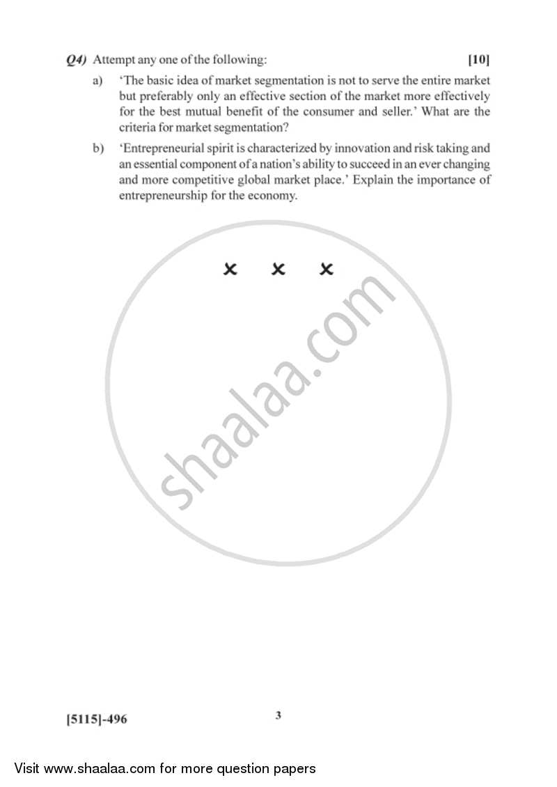 Entrepreneurship Development 2016-2017 Semester 6 (FYBSc) - University of Pune question paper with PDF download