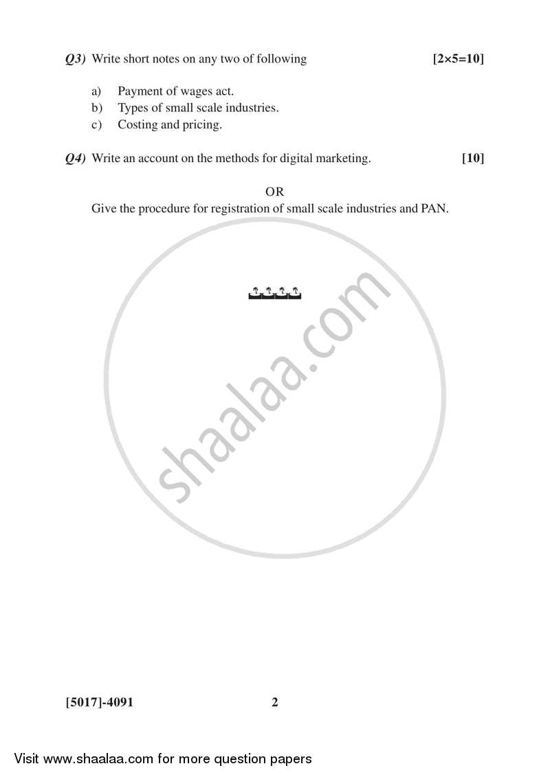 Entrepreneurship Development 2016-2017 Semester 6 (FYBSc) - University of Pune question paper with PDF download