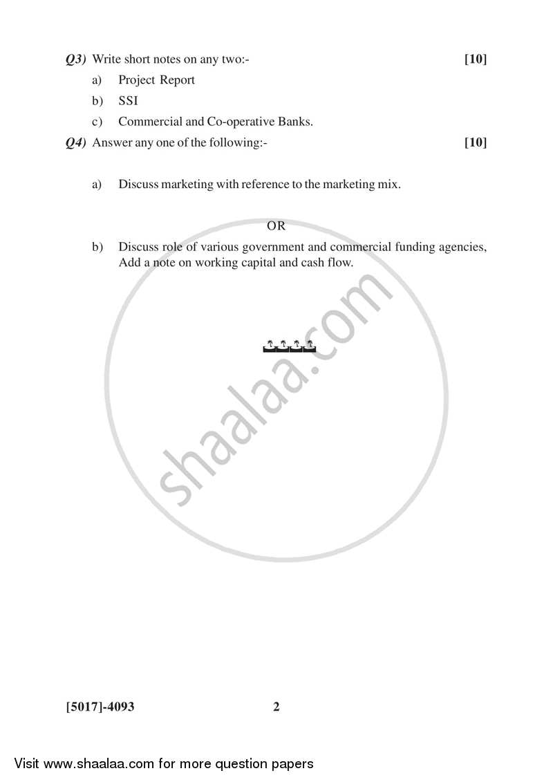 Entrpreneurship Development 2016-2017 Semester 6 (FYBSc) - University of Pune question paper with PDF download