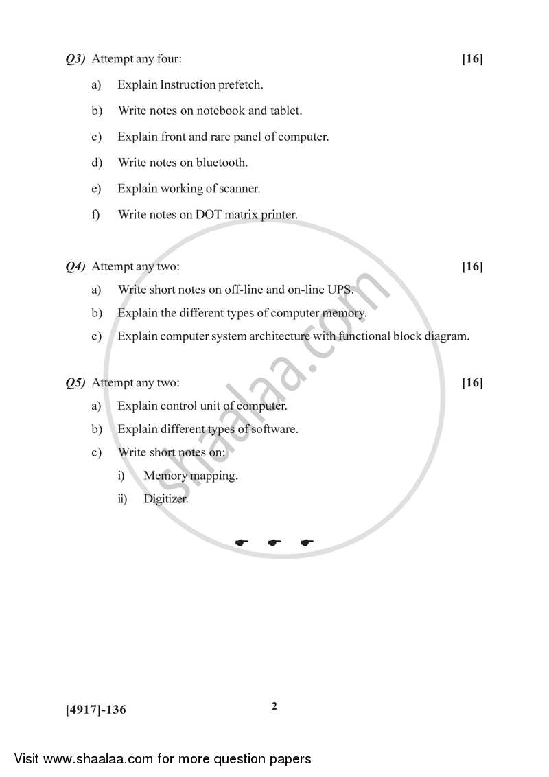 Essentials of Computer 2015-2016 Semester 2 (FYBSc) - University of Pune question paper with PDF download